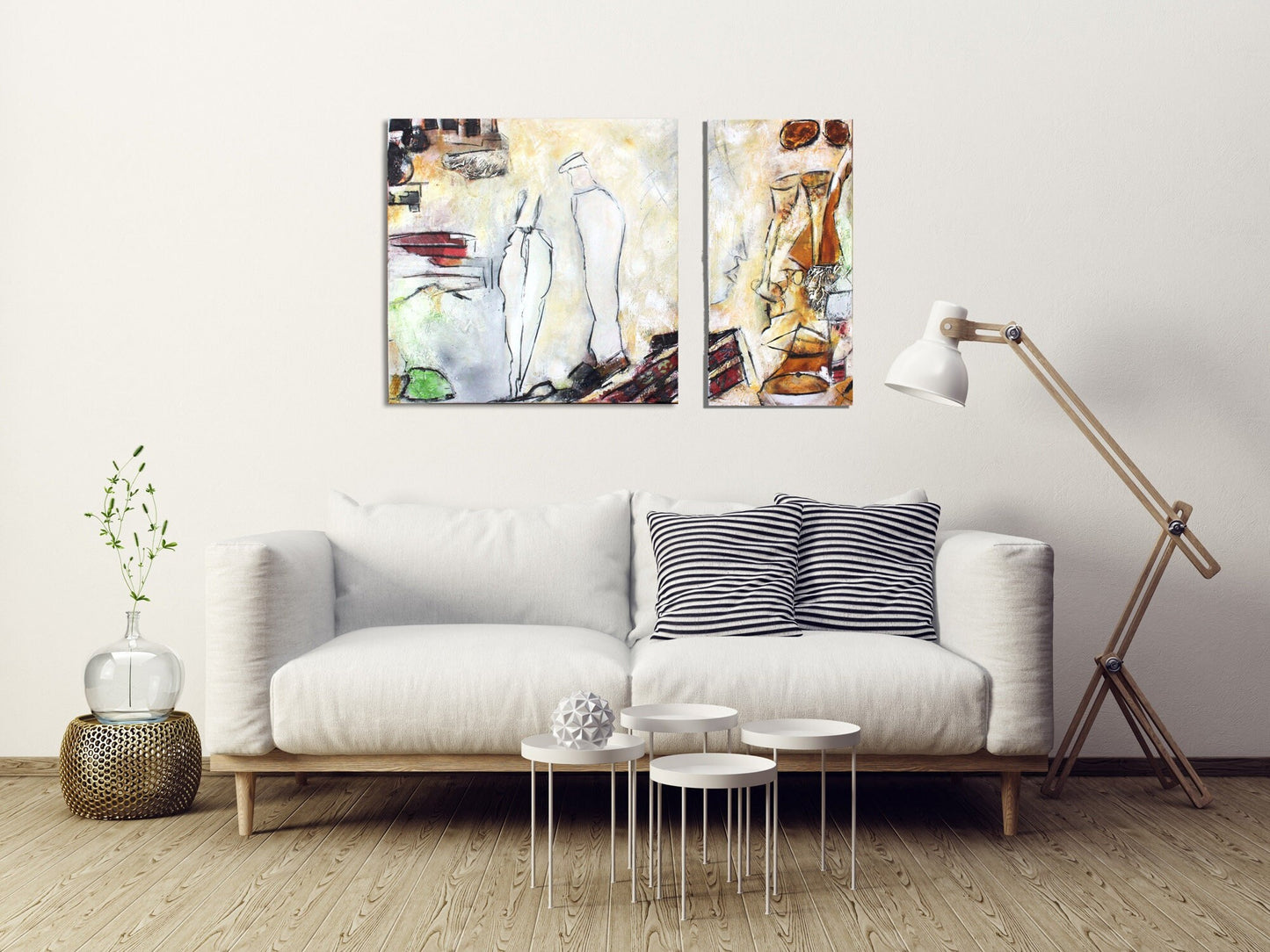 Handgemaltes Acrylbild vom Künstler auf Leinwand - "Willkommen" - ein Unikat als Moderne Kunst Wanddeko Gemälde abstrakte Malerei - Original - Hochwertige handgemalte Kunst auf Leinwand.