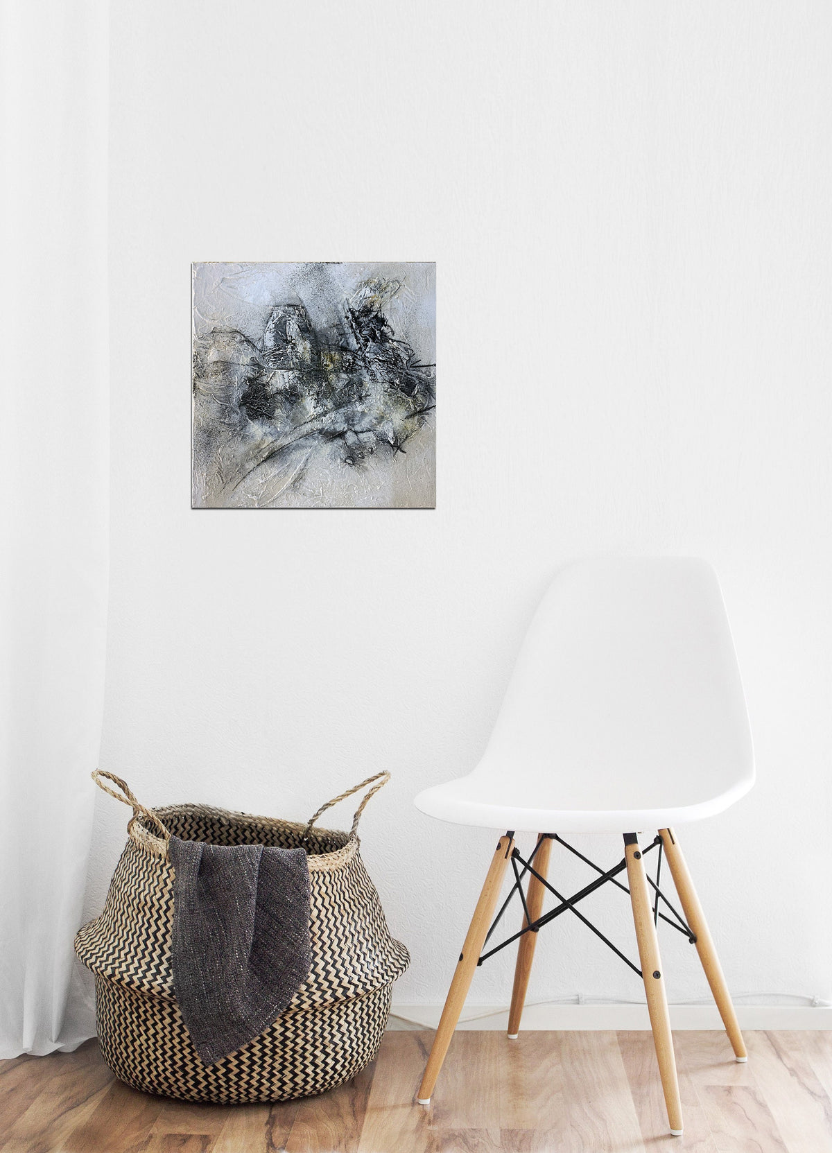 Handgemaltes Acrylbild vom Künstler auf Leinwand - "Ruhe IV"- ein Unikat als Moderne Kunst Wanddeko Gemälde abstrakt und Original - Hochwertige handgemalte Kunst auf Leinwand.