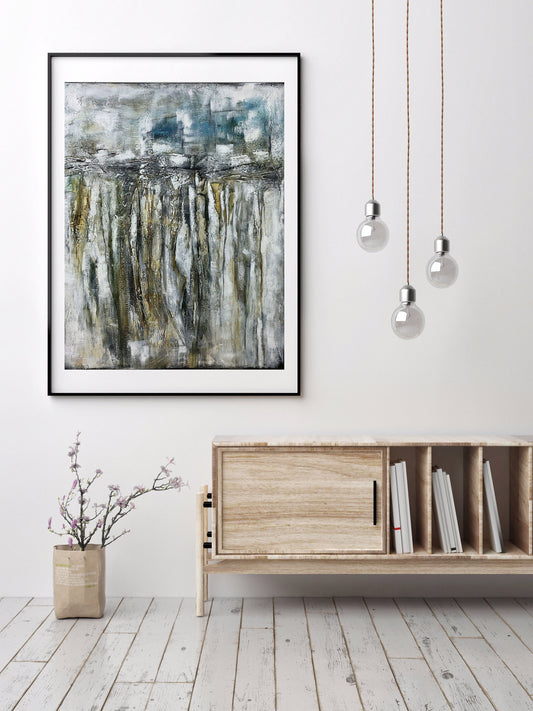 Handgemaltes Acrylbild vom Künstler auf Leinwand - "le couches" - ein Unikat als Moderne Kunst Wanddeko Gemälde abstrakte Malerei + Original - Hochwertige handgemalte Kunst auf Leinwand.