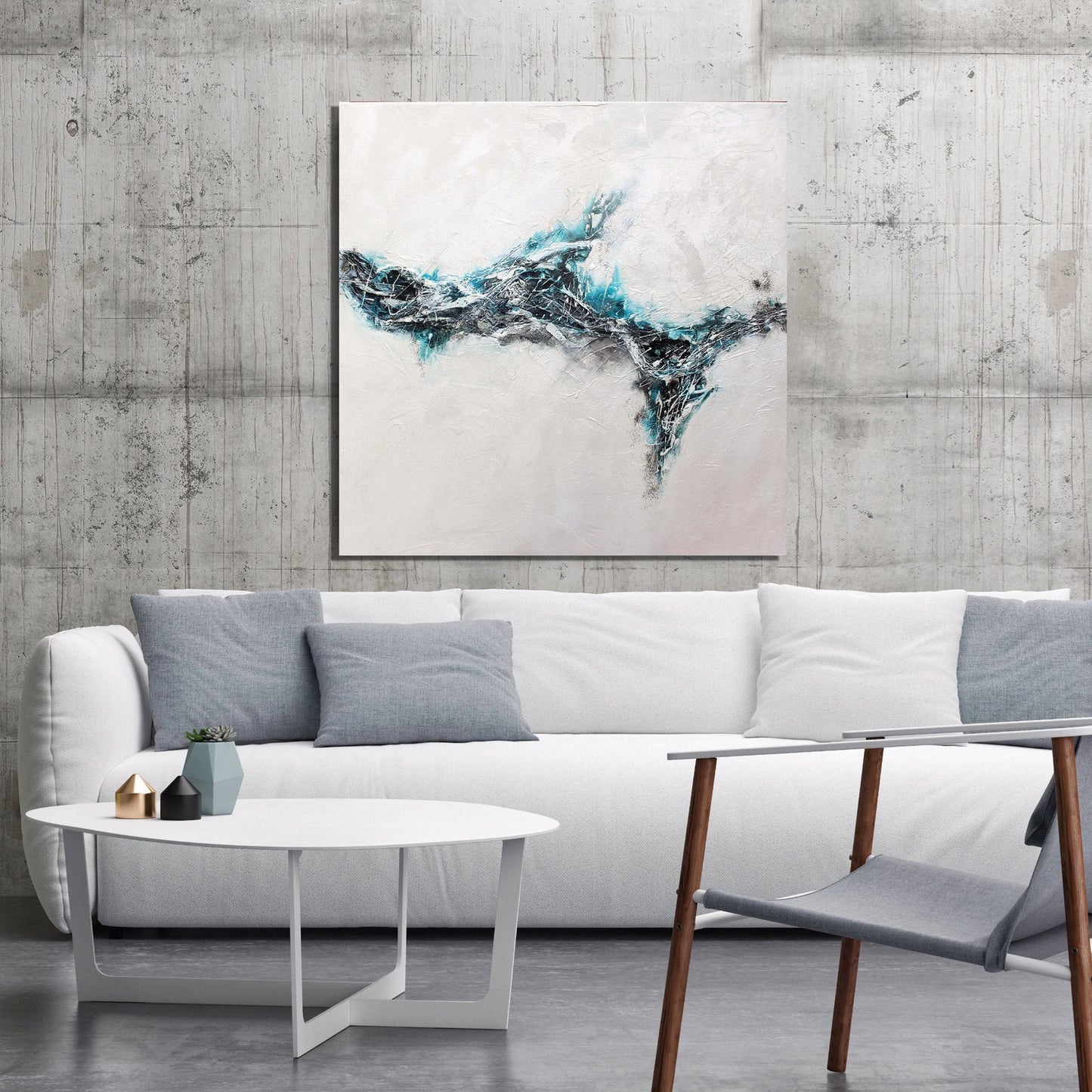 Handgemaltes Acrylbild vom Künstler auf Leinwand - "o.t. II" - ein Unikat als Moderne Kunst Wanddeko Gemälde abstrakte Malerei und Original - Hochwertige handgemalte Kunst auf Leinwand.