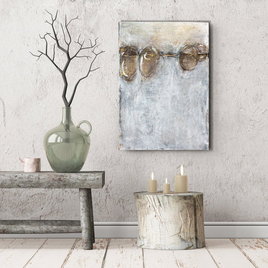 Handgemaltes Acrylbild vom Künstler auf Leinwand - "Light" - ein Unikat als Moderne Kunst Wanddeko Gemälde abstrakte Malerei und Original - Hochwertige handgemalte Kunst auf Leinwand.