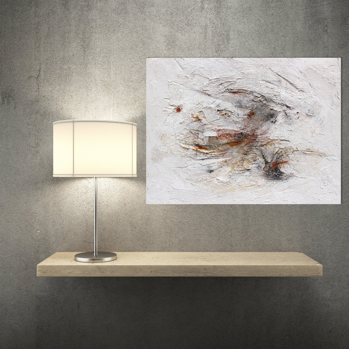 Handgemaltes Acrylbild vom Künstler auf Leinwand - "Strandgut" - ein Unikat als Modern Kunst Wanddeko Gemälde abstrakte Malerei und Original - Hochwertige handgemalte Kunst auf Leinwand.