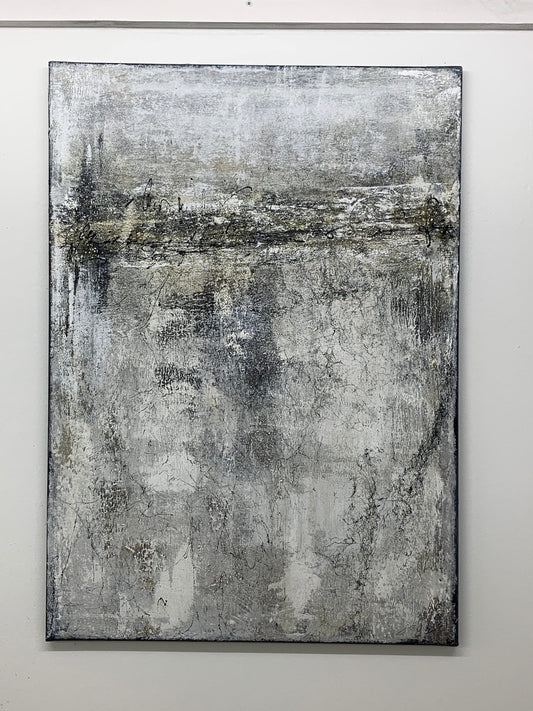 Handgemaltes Acrylbild vom Künstler auf Leinwand - "Verwoben" - ein Unikat als Moderne Kunst Wanddeko Gemälde abstrakte Malerei und Original - Hochwertige handgemalte Kunst auf Leinwand.