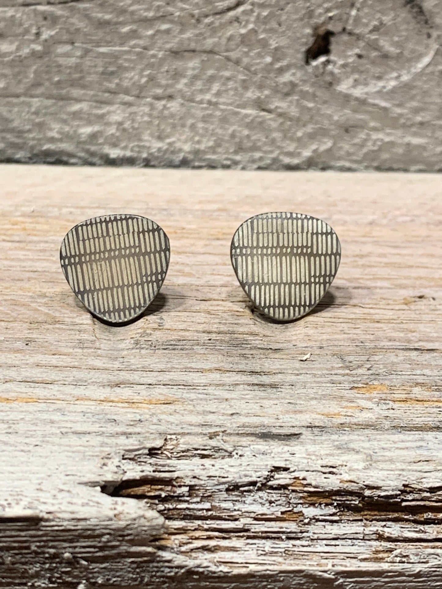 Edelstahl Ohrstecker Ornament – Handgemachte Ohrringe mit Perlmutt
