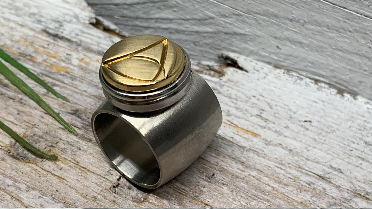 Bicolor Edelstahl Ring Gr. 17 / 18 mm – Gold Silber - Wechselbar