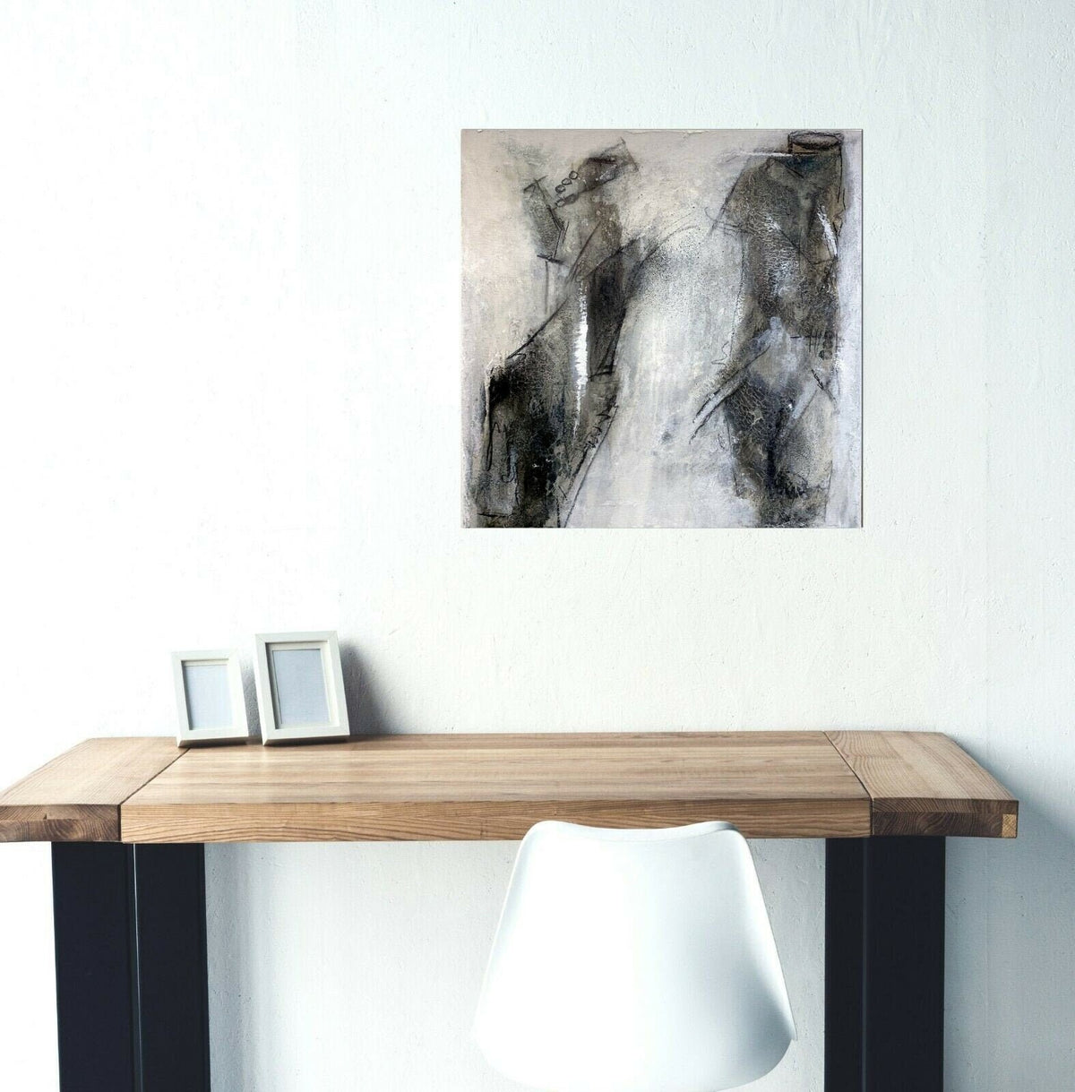 Handgemaltes Acrylbild vom Künstler auf Leinwand - "Ruhe II" - ein Unikat als Moderne Kunst Wanddeko Gemälde abstrakte Malerei und Original - Hochwertige handgemalte Kunst auf Leinwand.
