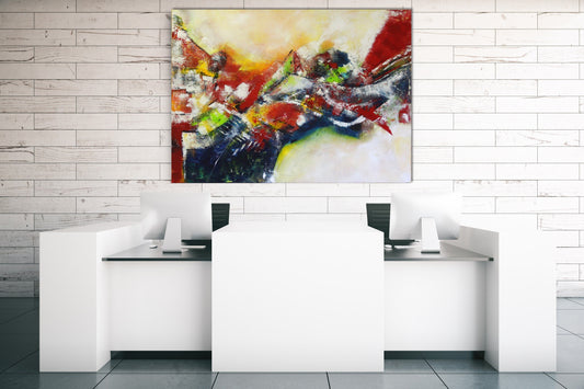 Handgemaltes Acrylbild vom Künstler auf Leinwand - "ohne Titel"-ein Unikat als Moderne Kunst Wanddeko Gemälde abstrakte Malerei und Original - Hochwertige handgemalte Kunst auf Leinwand.
