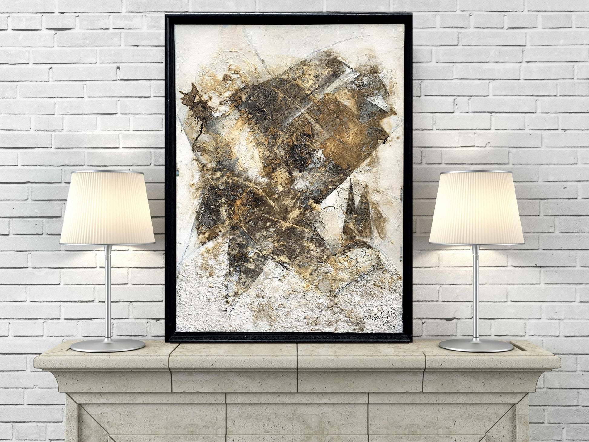 Handgemaltes Acrylbild vom Künstler auf Leinwand - "Stella" - ein Unikat als Moderne Kunst Wanddeko Gemälde abstrakte Malerei und Original - Hochwertige handgemalte Kunst auf Leinwand.