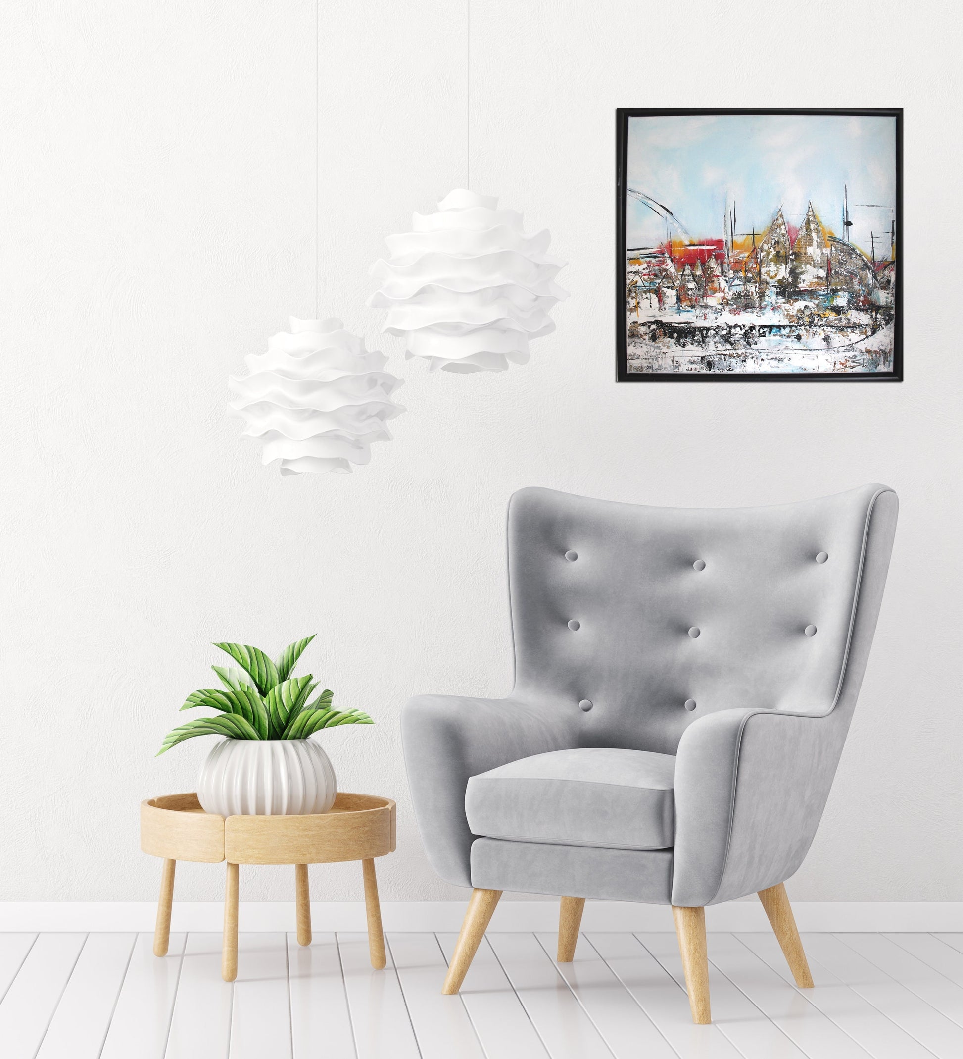 Original " Kölle "  - Größe 50x50 cm blau - UNIKAT Malerei ORIGINAL Modern Abstrakt Bild Acryl - Hochwertige handgemalte Kunst auf Leinwand.