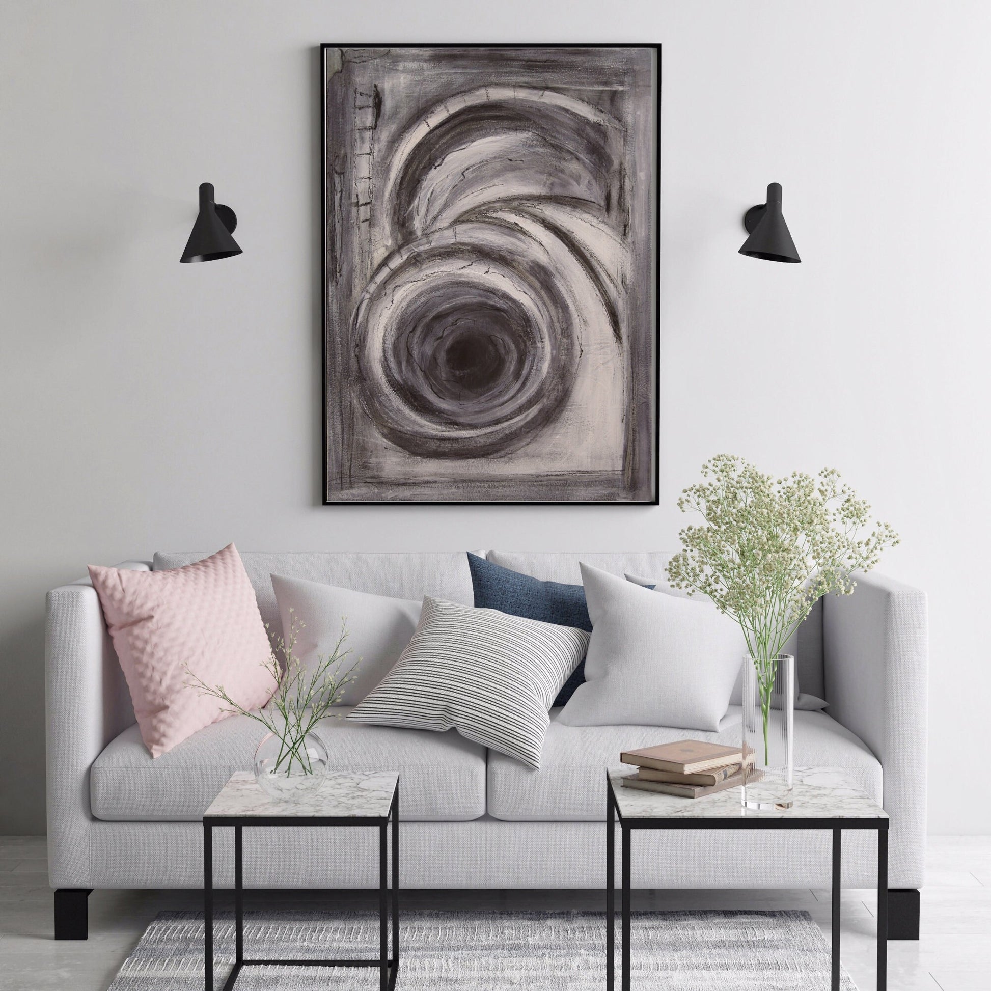 Original " Ausweg  "  - Größe Din A1 auf Platte UNIKAT Malerei ORIGINAL Modern Abstrakt Bild Acryl - Hochwertige handgemalte Kunst auf Leinwand.