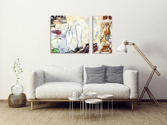 Handgemaltes Acrylbild vom Künstler auf Leinwand - "Willkommen" - ein Unikat als Moderne Kunst Wanddeko Gemälde abstrakte Malerei - Original - Hochwertige handgemalte Kunst auf Leinwand.