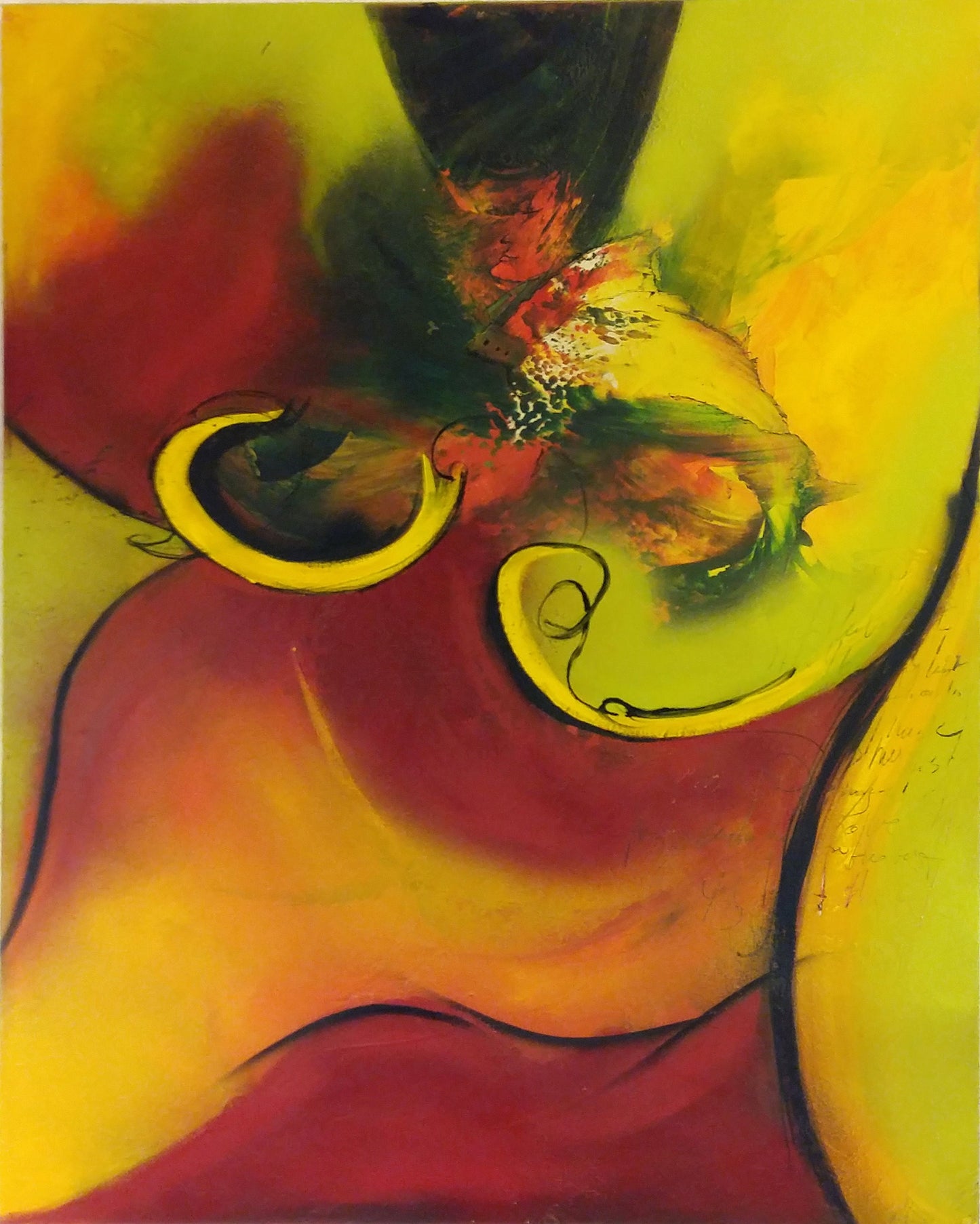 Handgemaltes Acrylbild vom Künstler auf Leinwand - "Music" - ein Unikat als Moderne Kunst Wanddeko Gemälde abstrakte Malerei und Original - Hochwertige handgemalte Kunst auf Leinwand.